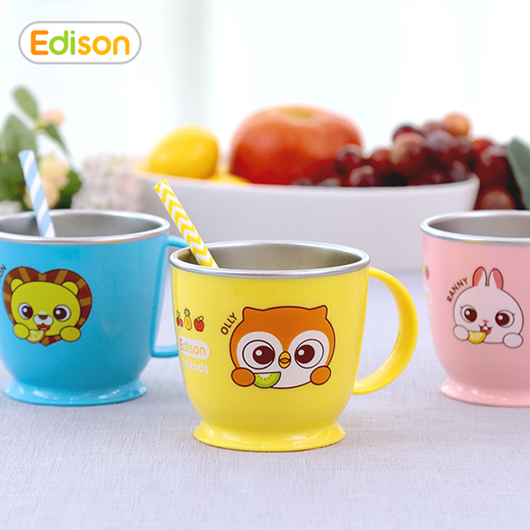 Edison Friends Non-slip Stainless Single Handle Cup