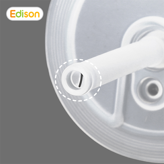 Edison No-spill 3D(Dual Stainless) Straw Cup 2 Silicone Straw Set