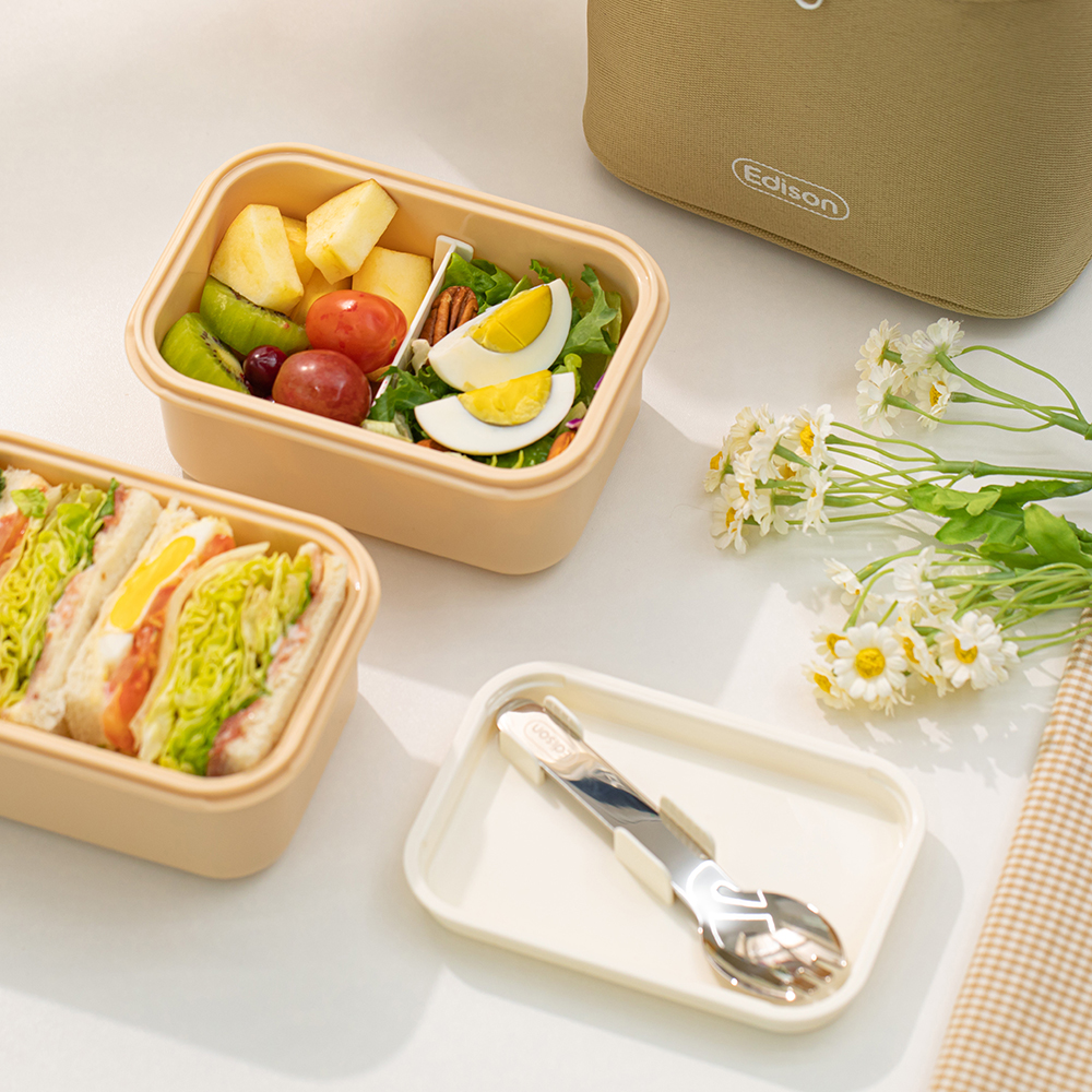 Edison Stainless Picnic Lunch Box Set with Pouch