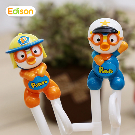 Edison Chopsticks Pororo Policeman & Fireman Easy Spoon & Case Set