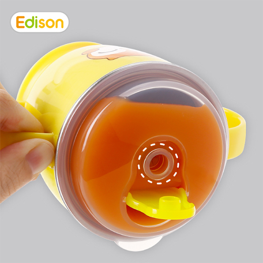 Edison Friends No-spill Stainless Double Handle Straw Cup