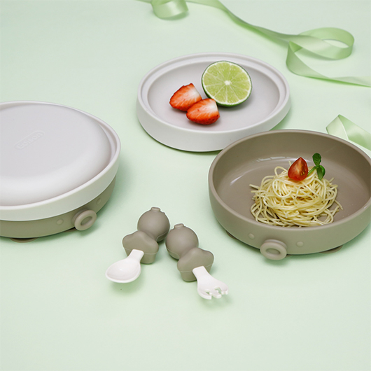 Edison Silicone Suction Plate & Cover Set(Octopus, Clam)