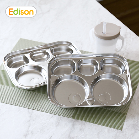 Edison Owl Stainless Steel Divided Food Tray(Baby & Kids)