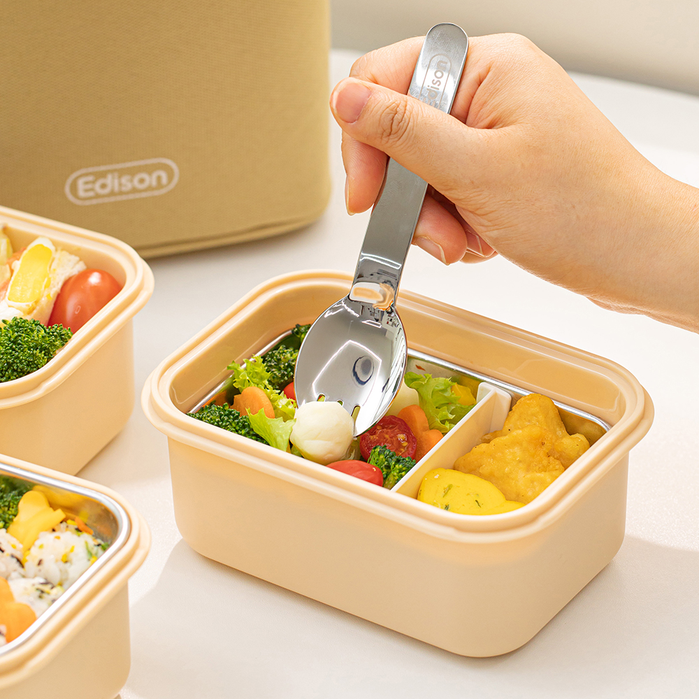 Edison Stainless Picnic Lunch Box Set with Pouch