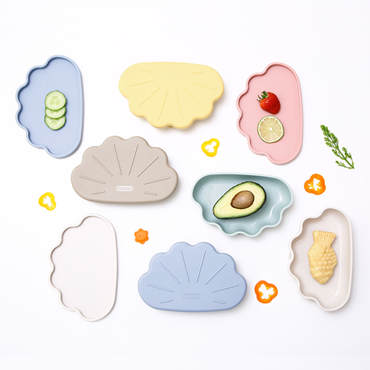 Edison Silicone Suction Plate & Cover Set(Octopus, Clam)