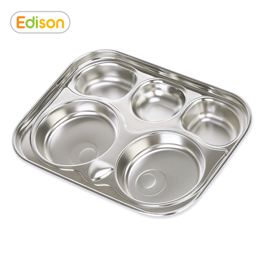 Edison Owl Stainless Steel Divided Food Tray(Baby & Kids)