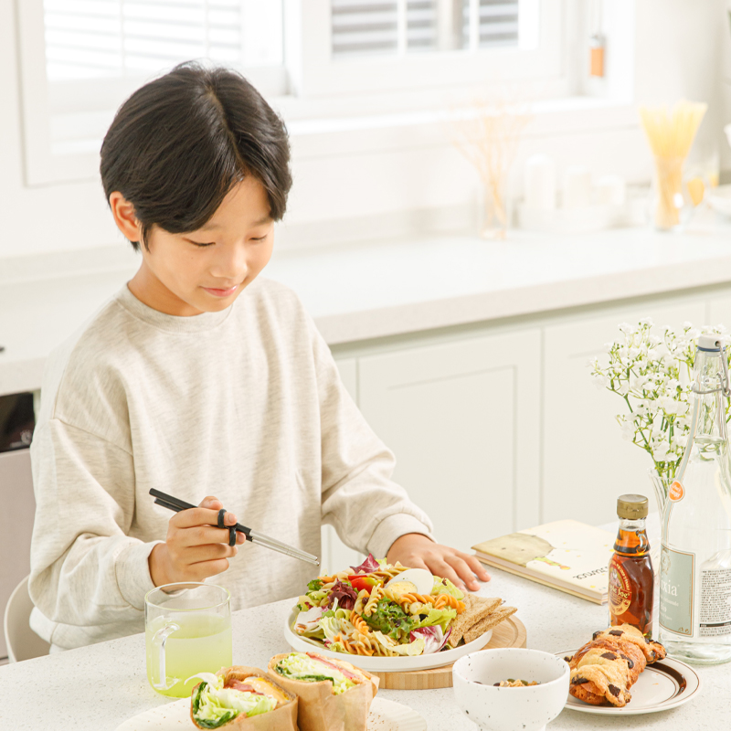 Edison Stainless Chopsticks & Spoon Case Set For Junior 