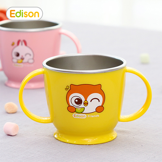 Edison Friends Non-slip Stainless Double Handle Cup