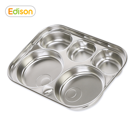 Edison Owl Stainless Steel Divided Food Tray(Baby & Kids)