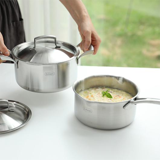 Edison Premium Stainless Saucepan / Sauce Pot, Edison Premium Non-stick Frying Pan