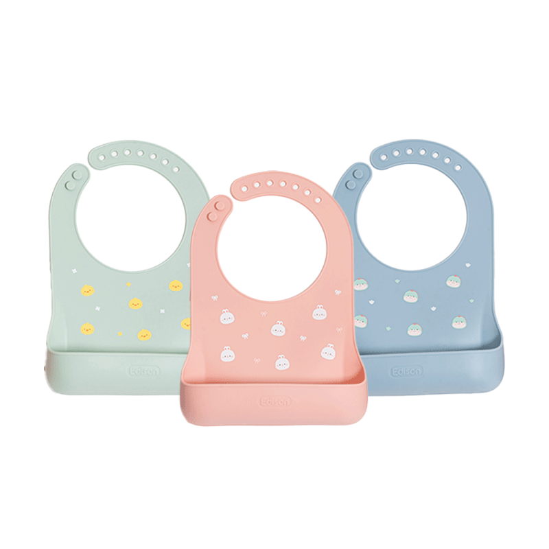 Edison Friends Silicone Baby Bib